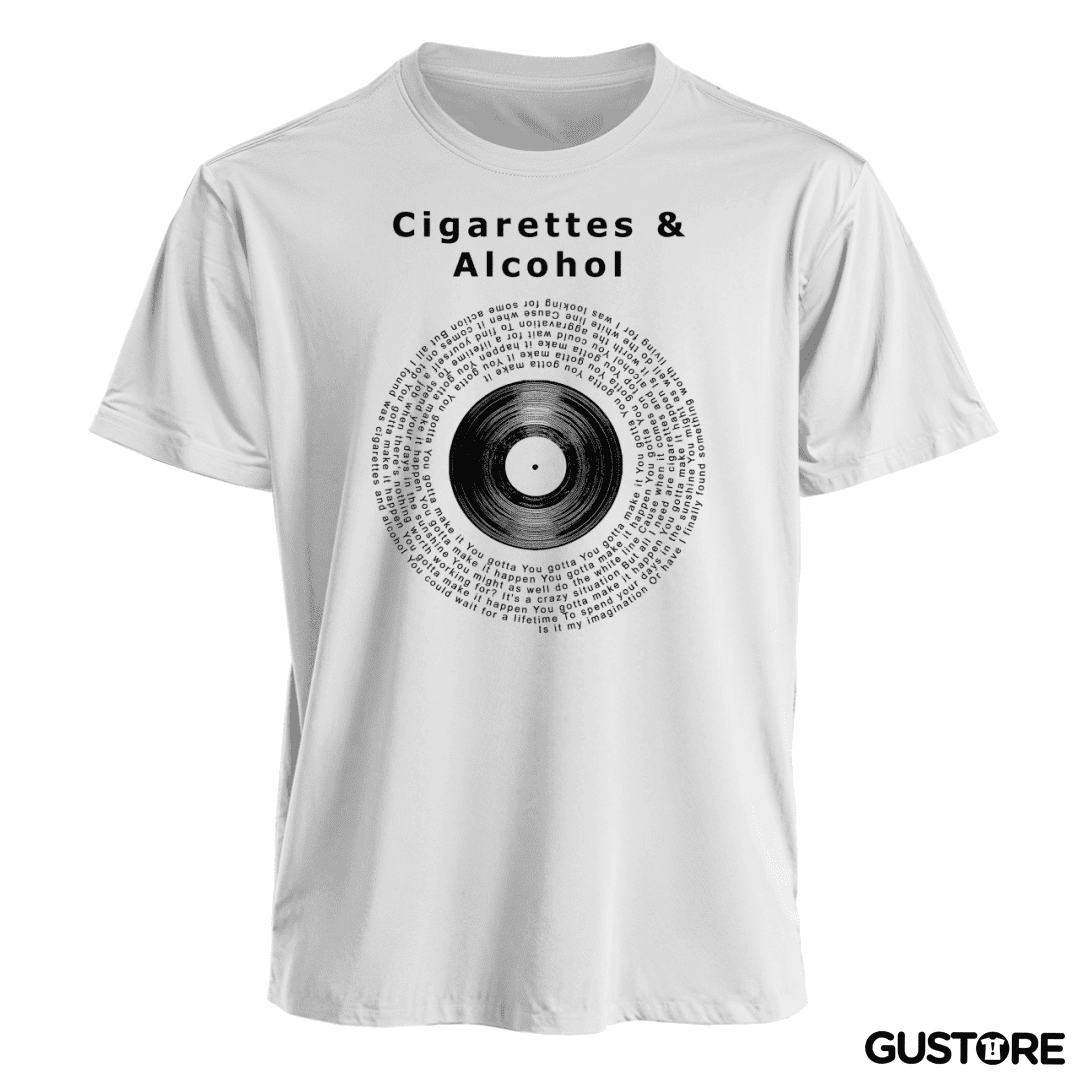 Polera Oasis Cigarettes & Alcohol Letra