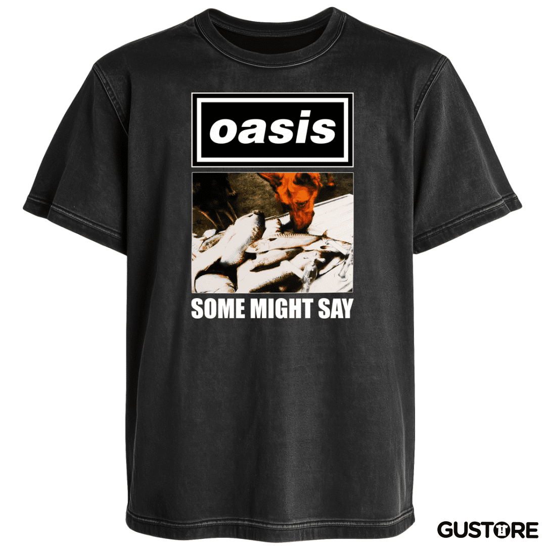 Polera desgastada Oasis Some Might Say