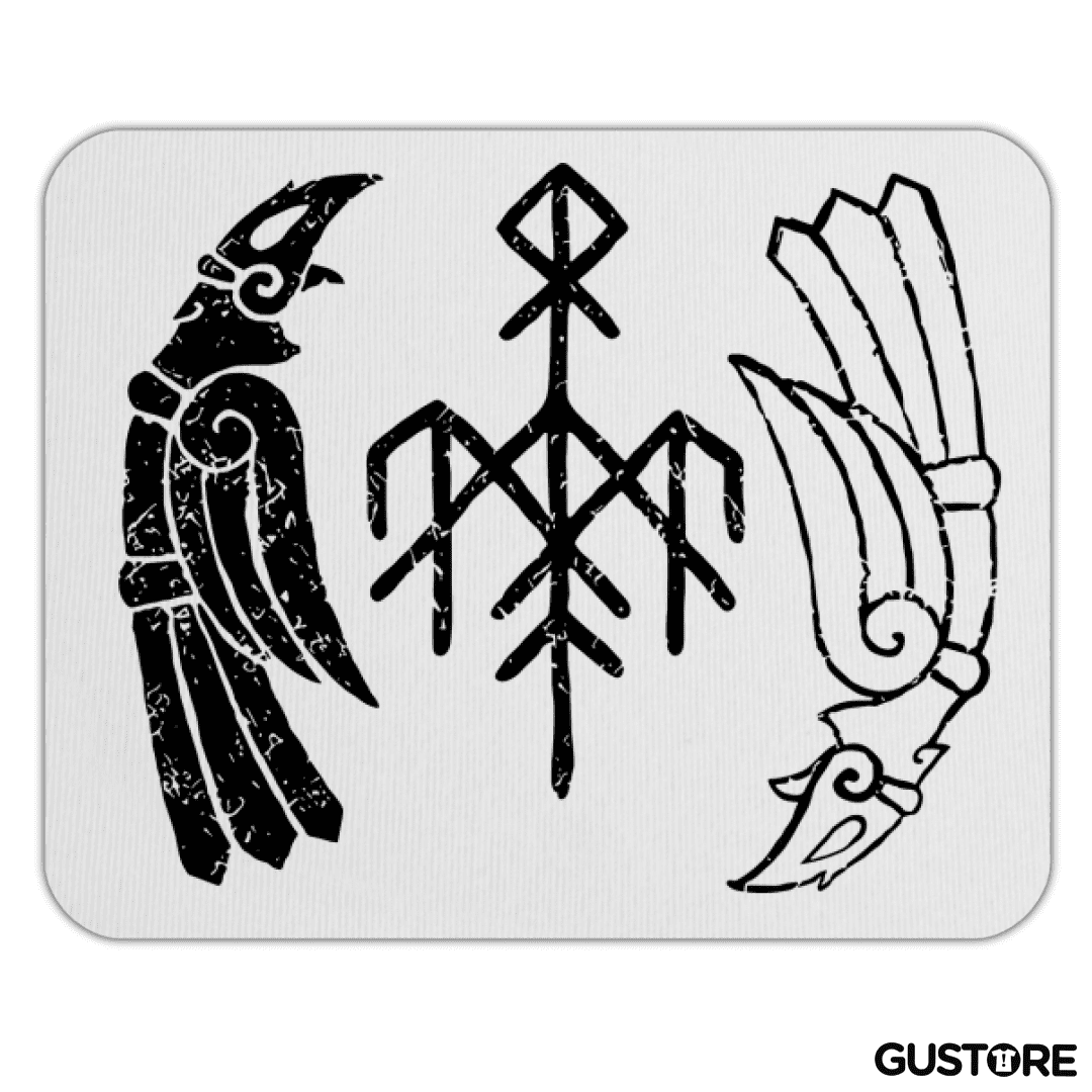 Mousepad Wardruna Cuervos Blanco