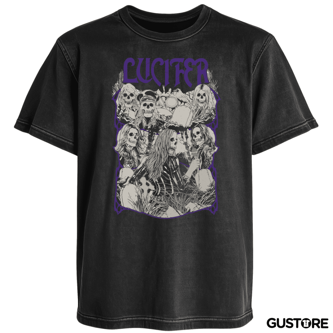 Polera desgastada Lucifer Undead