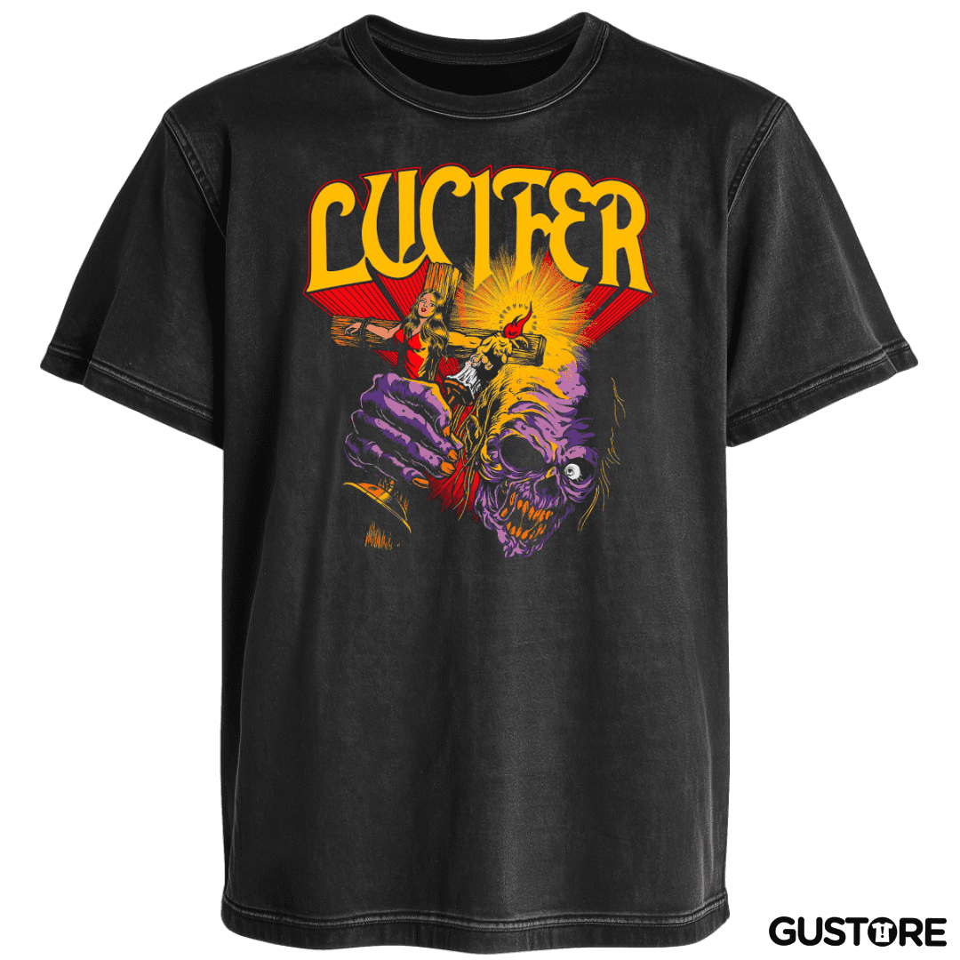 Polera desgastada Lucifer Creature