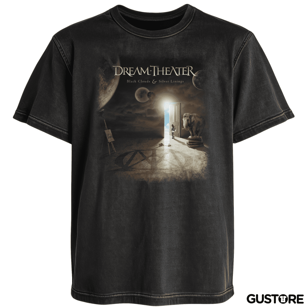 Polera desgastada DT Black Clouds and Silver Linings