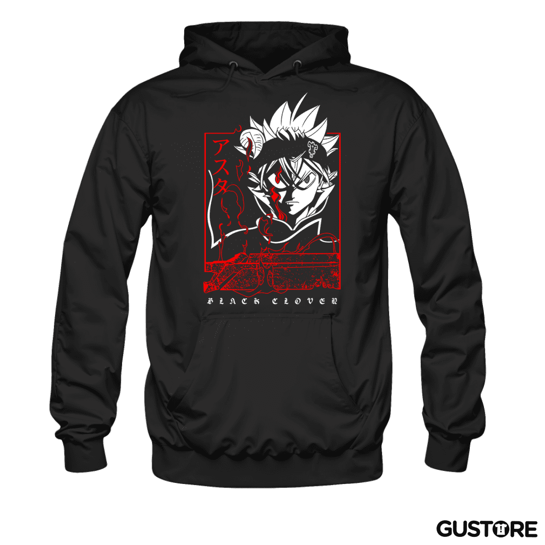 Polerón Canguro Asta black clover