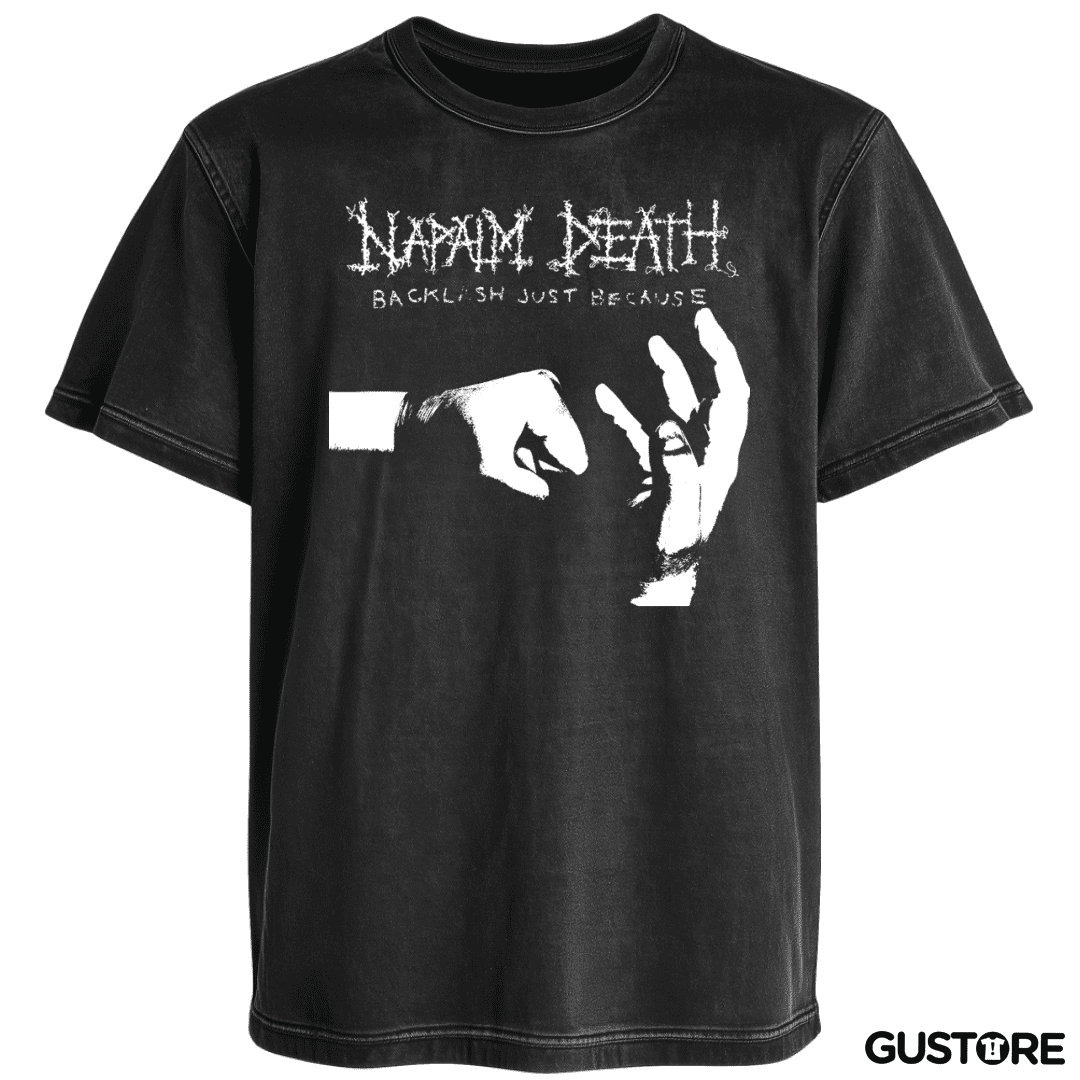 Polera desgastada Napalm Death Backlash Just Because