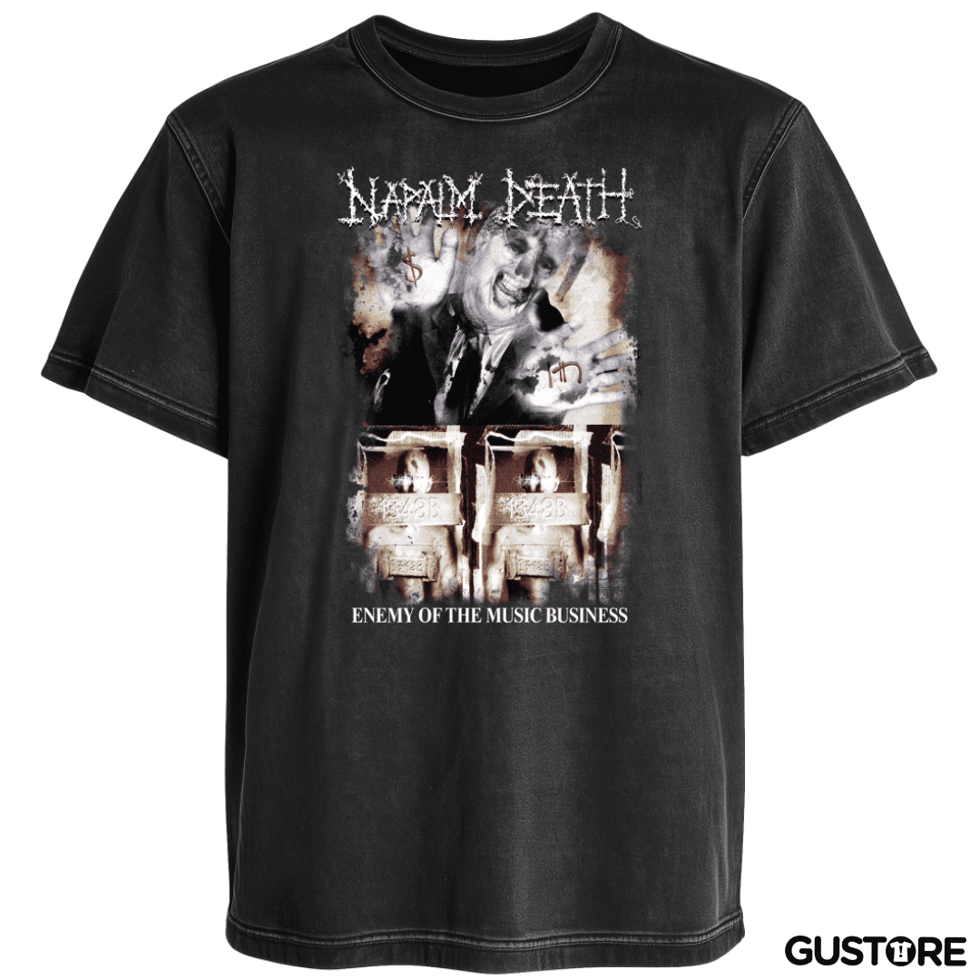 Polera desgastada Napalm Death Enemy of the Music Business