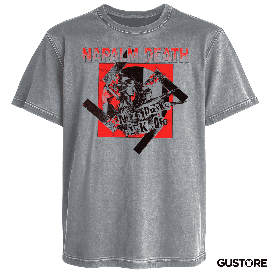 Polera desgastada Napalm Death Fuck Off