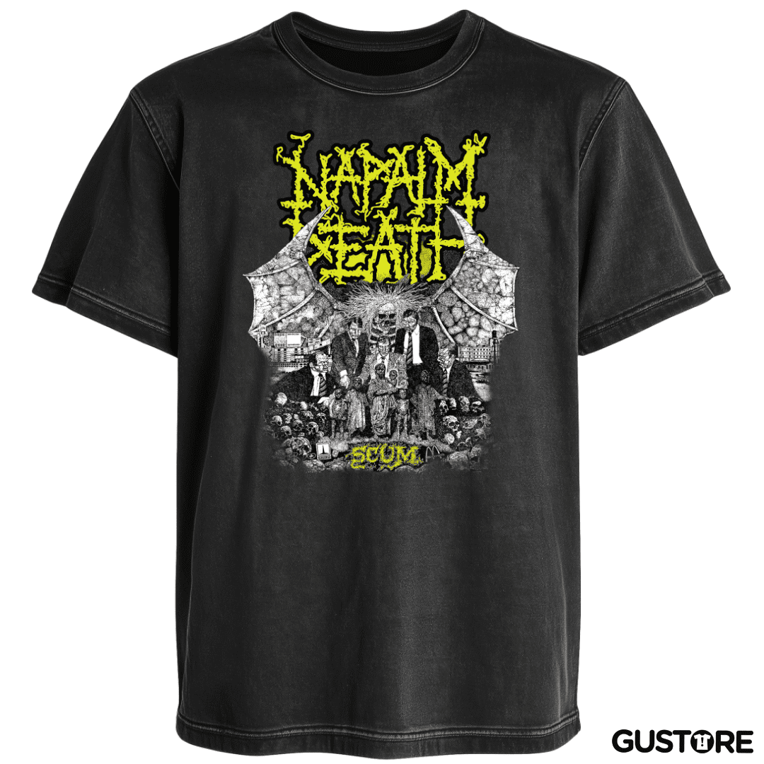 Polera desgastada Napalm Death Scum