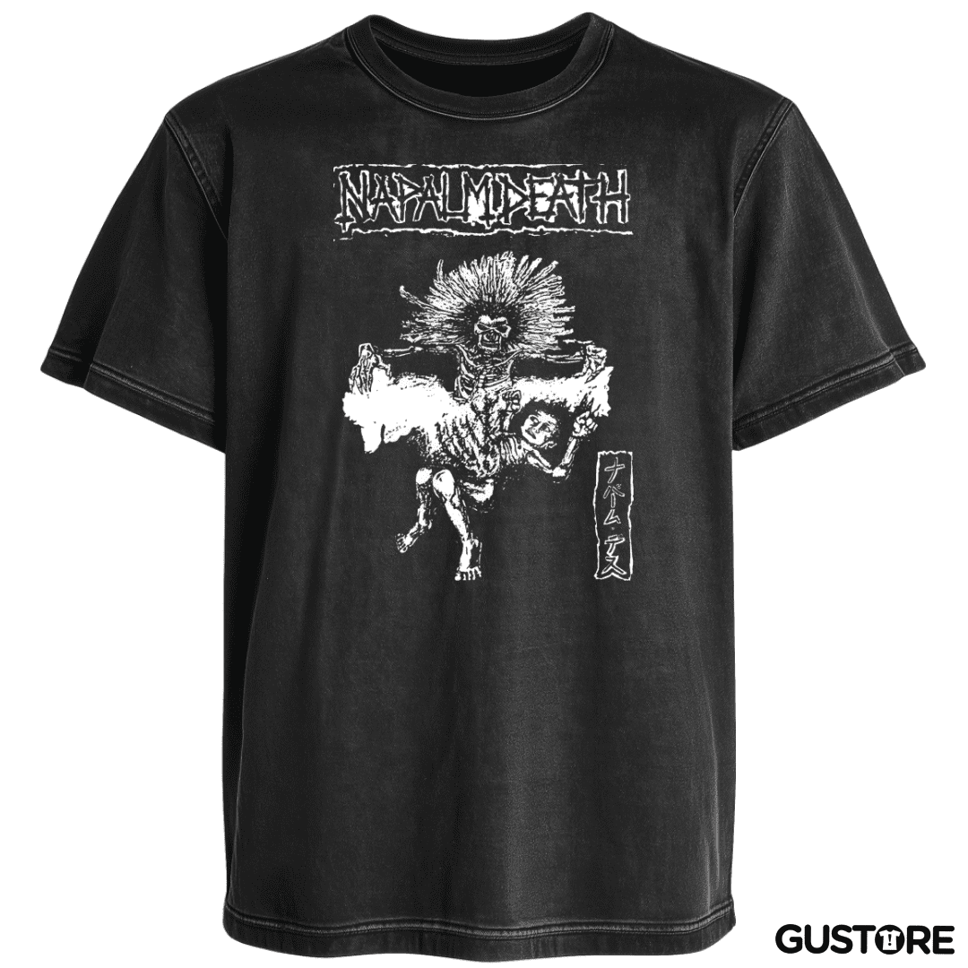 Polera desgastada Napalm Death JAPAN