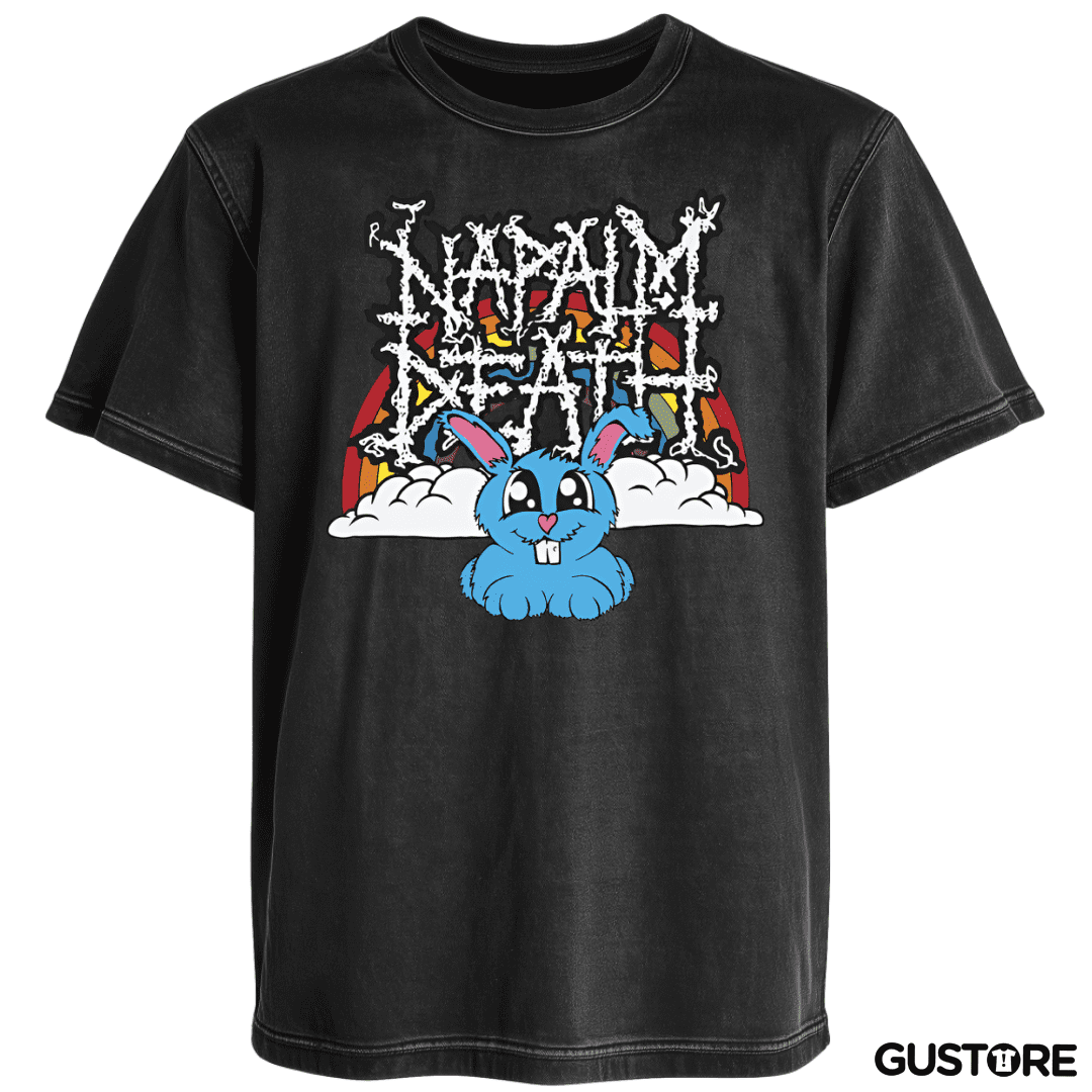 Polera desgastada Napalm Death Conejito