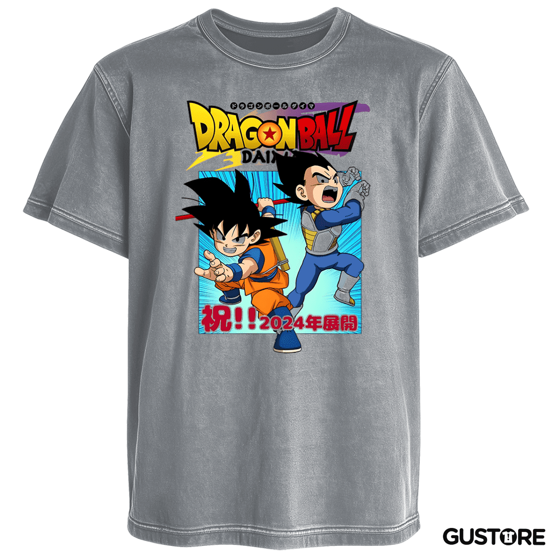 Polera desgastada Goku y Vegeta Daima