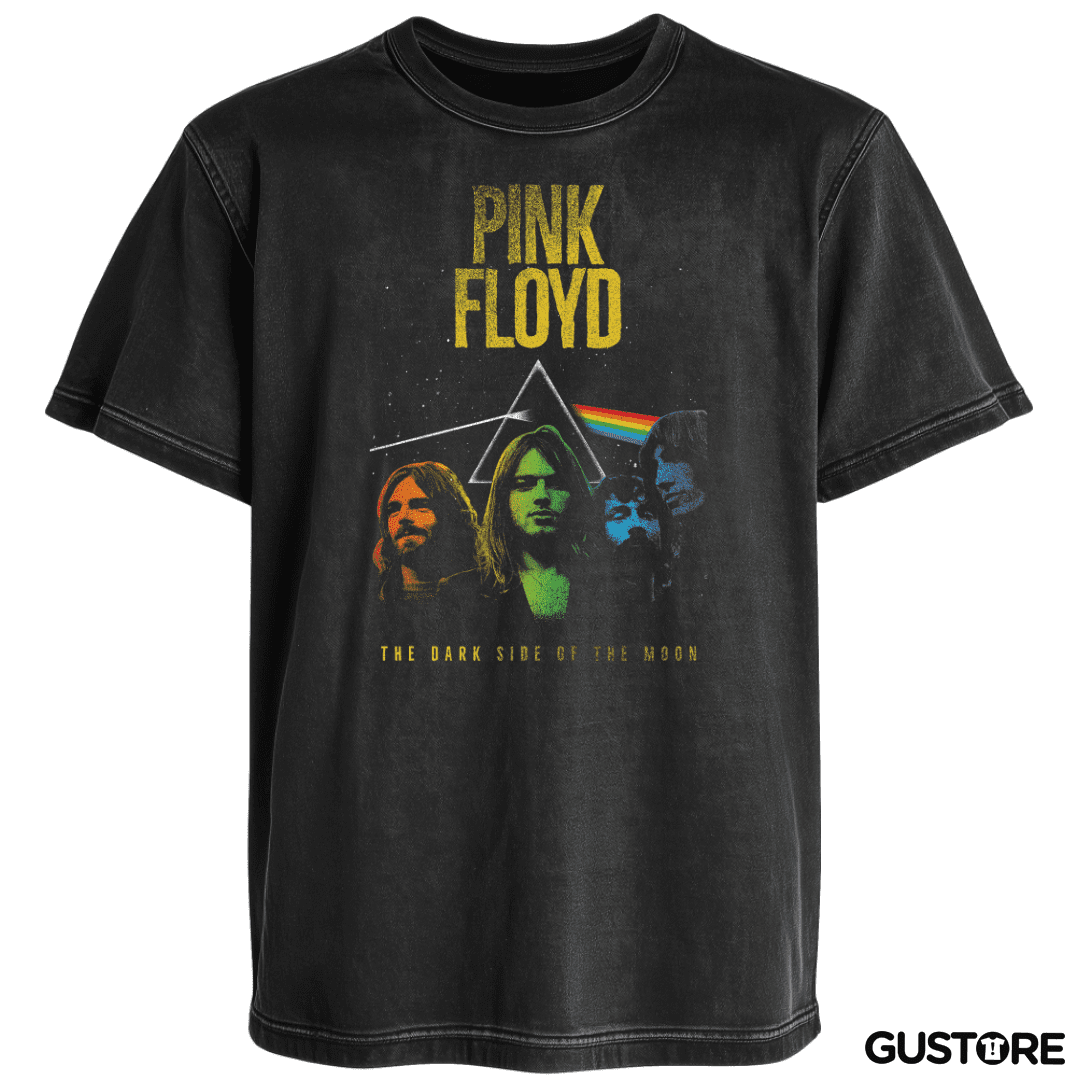Polera desgastada Dark Side of Pink Floyd