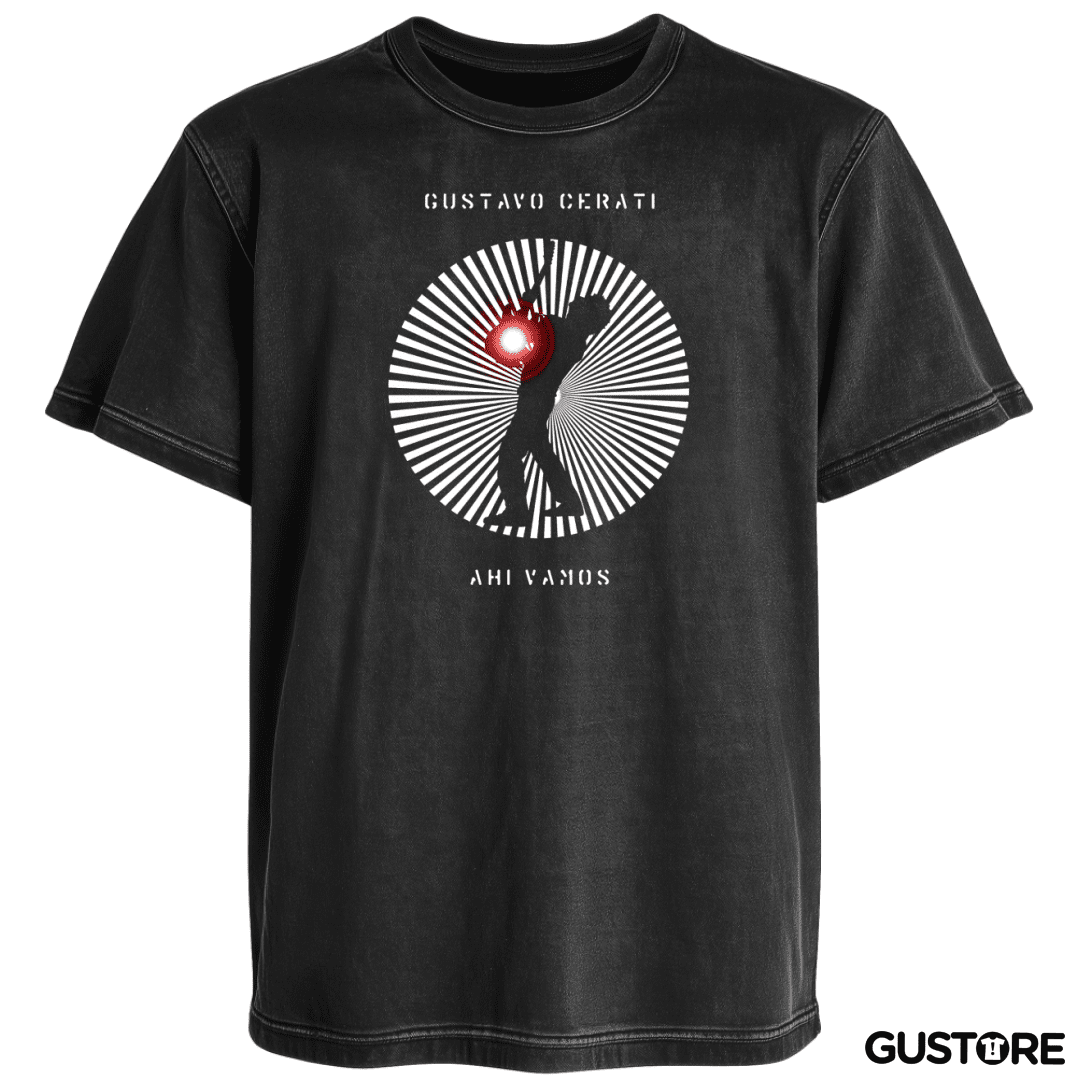Polera desgastada Cerati ahi vamos