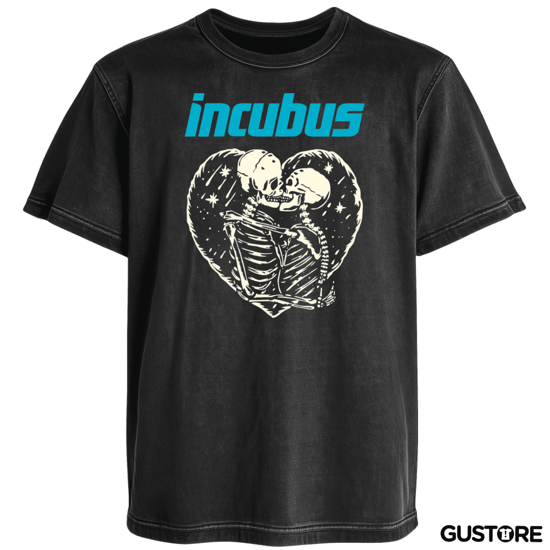 Polera desgastada Incubus Calaveras