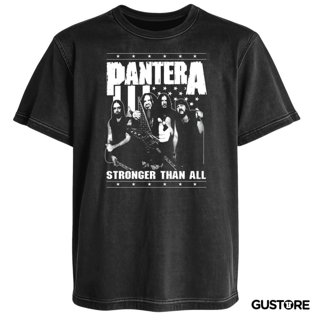 Polera desgastada Pantera Stronger Than All