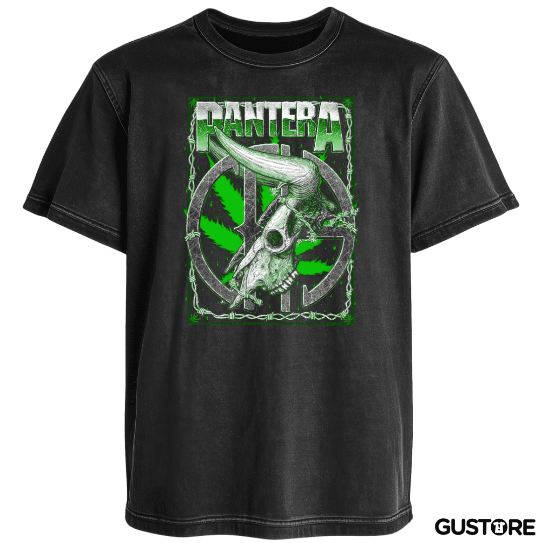 Polera desgastada Pantera Groove and Weed