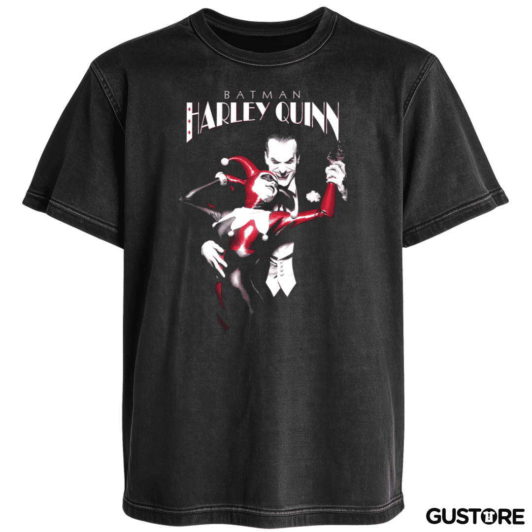 Polera desgastada Batman Harley Quinn