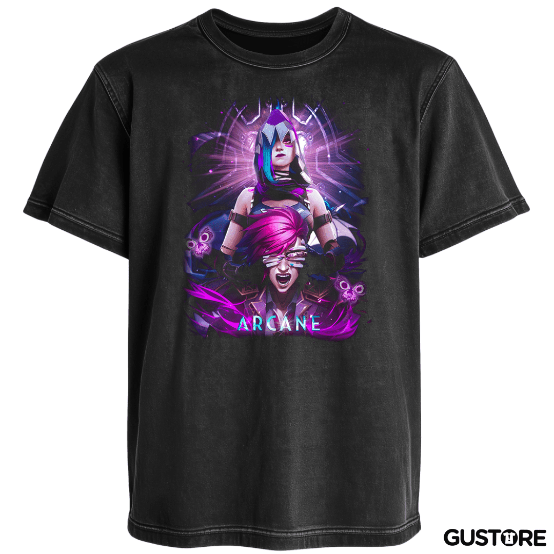 Polera desgastada Jinx and VI