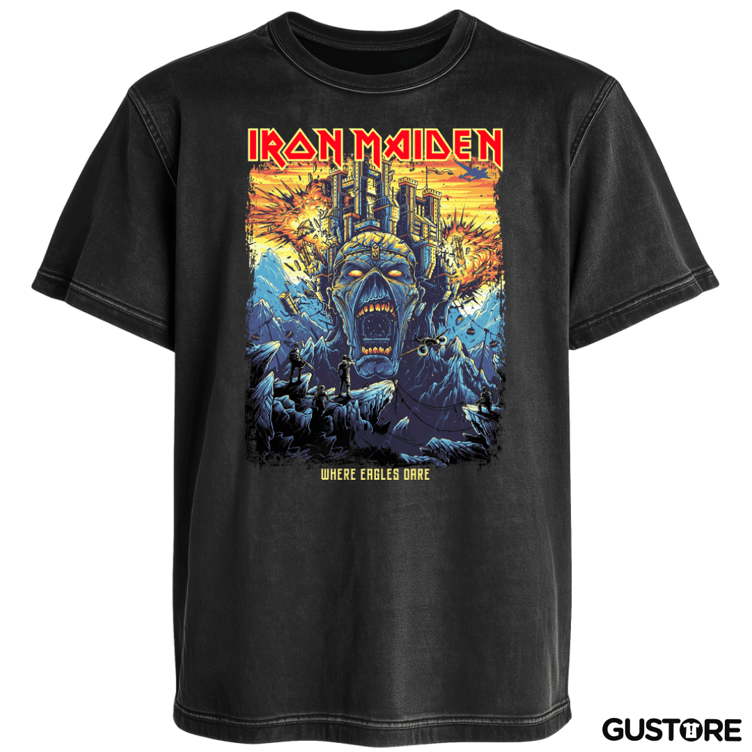 Polera desgastada Iron Maiden Where Eagles Dare 