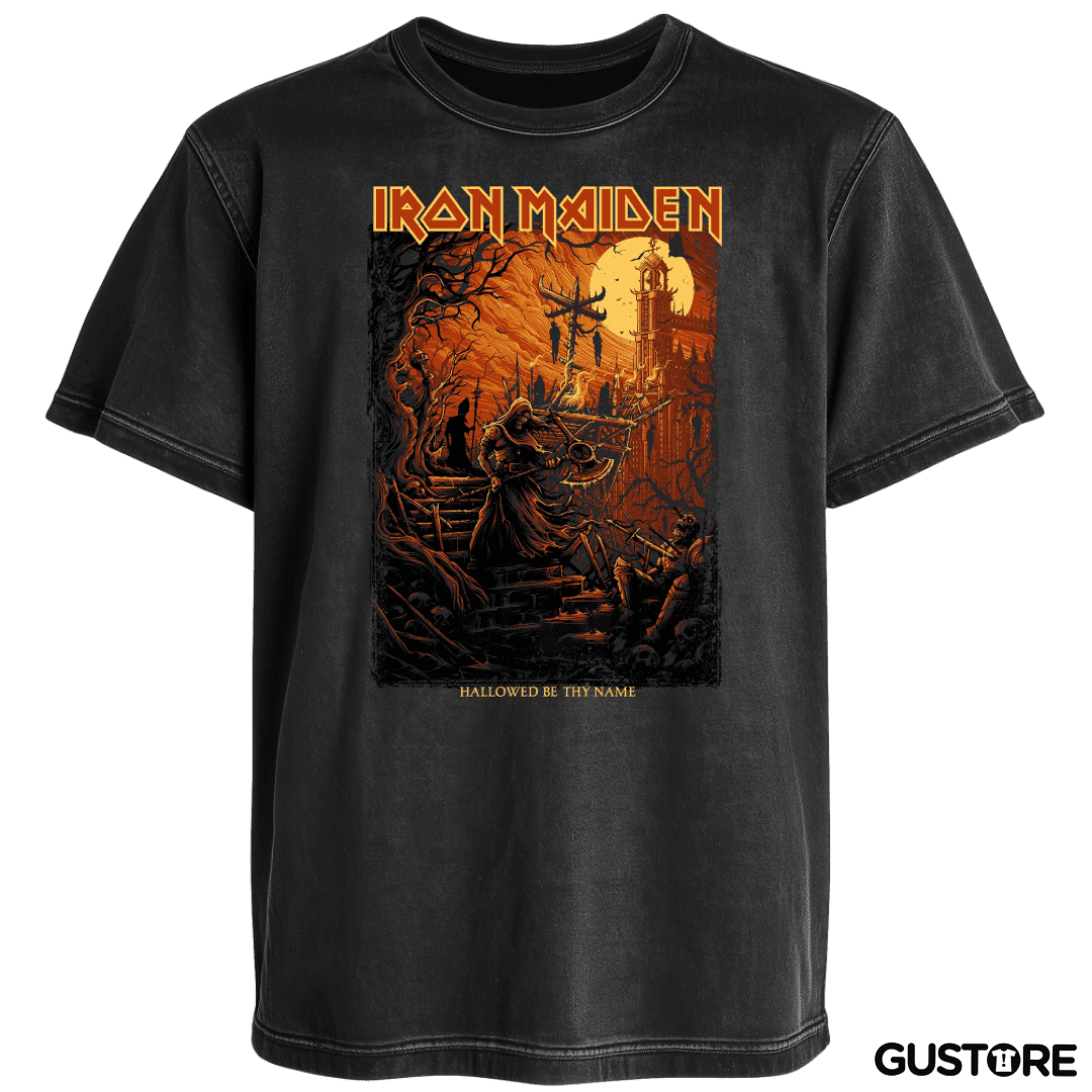 Polera desgastada Iron Maiden Hallowed be