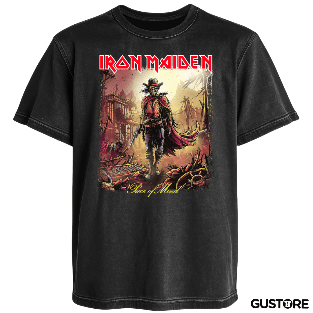 Polera desgastada Iron Maiden Piece of Mind