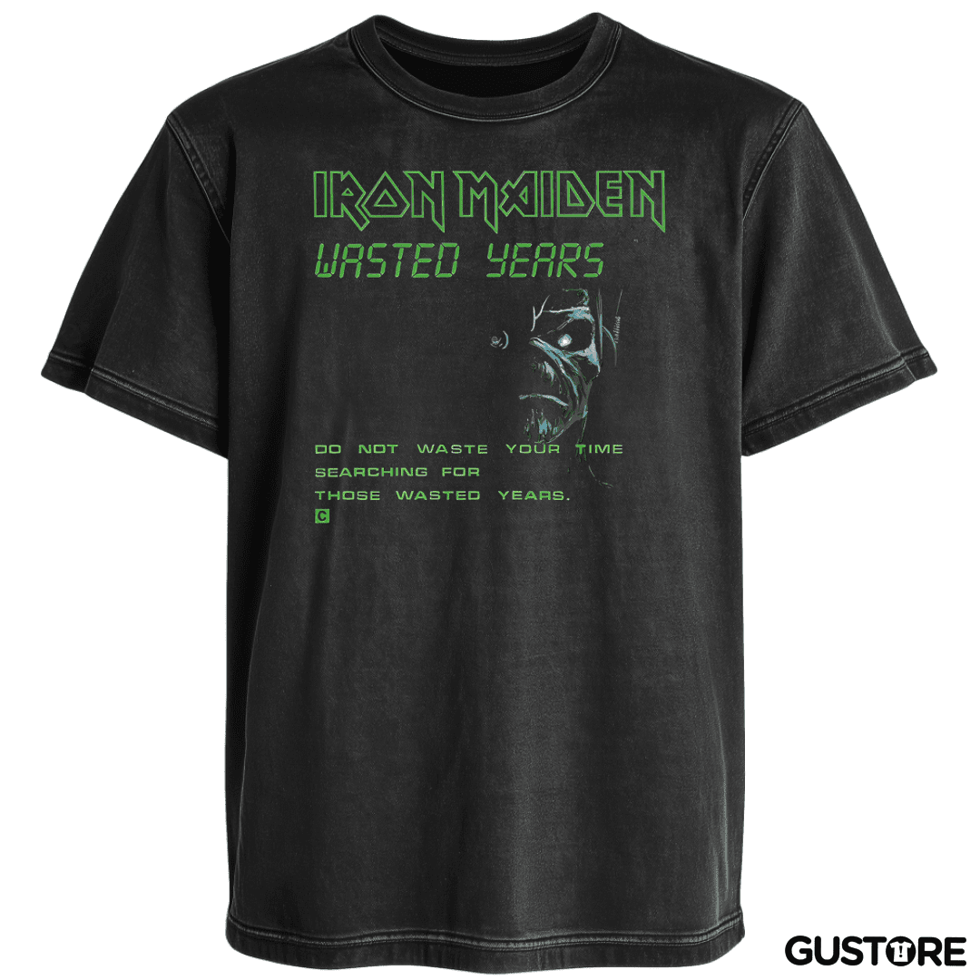 Polera desgastada Iron Maiden Wasted Years