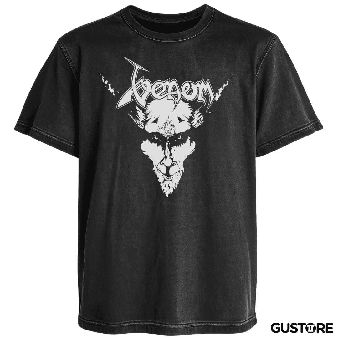 Polera desgastada Venom Black Metal v1