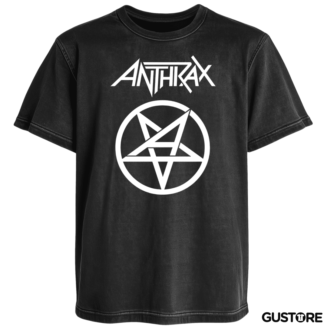 Polera desgastada Anthrax Logo