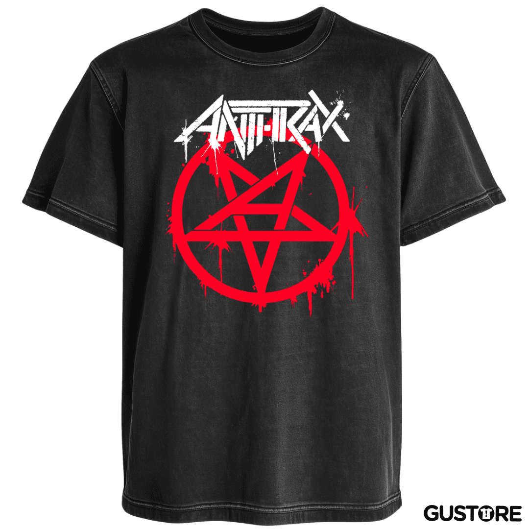 Polera desgastada Anthrax Logo v2