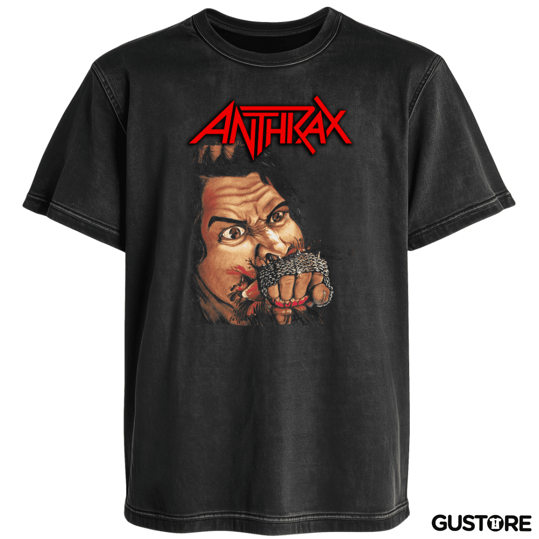 Polera desgastada Anthrax Fistful of Metal