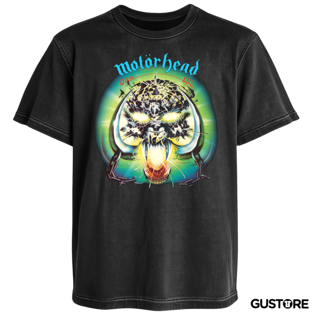 Polera desgastada Motorhead Overkill