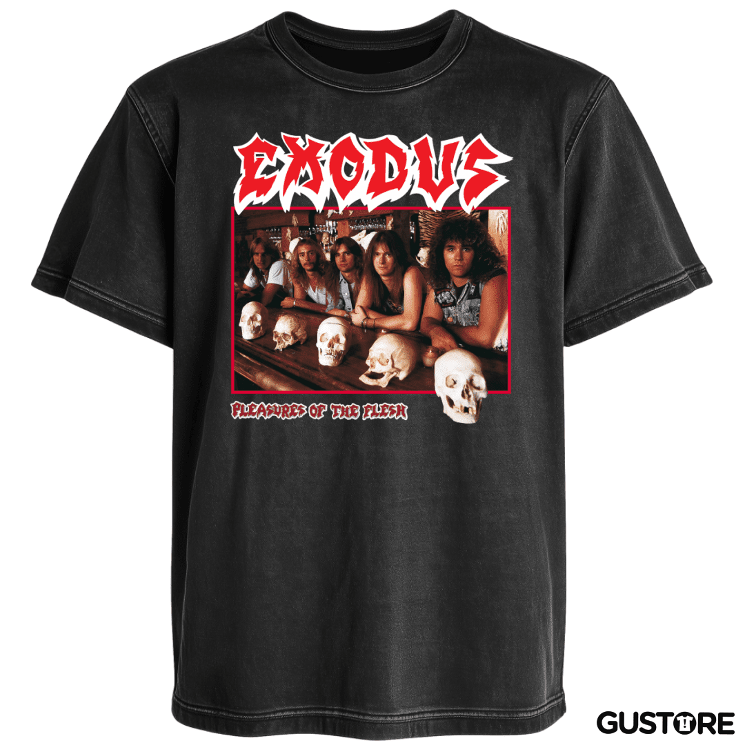 Polera desgastada Exodus Pleasures of the Flesh