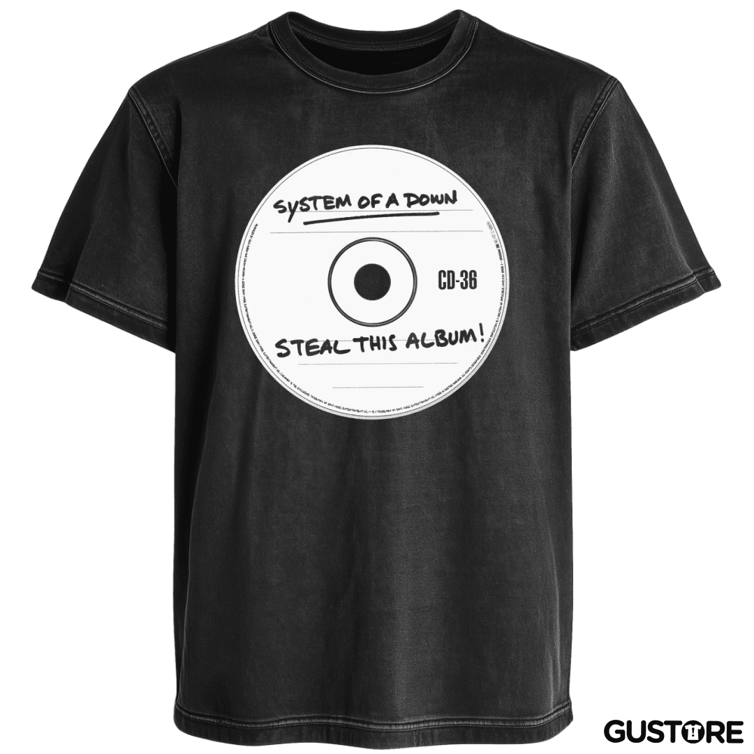 Polera desgastada System of a Down Steal