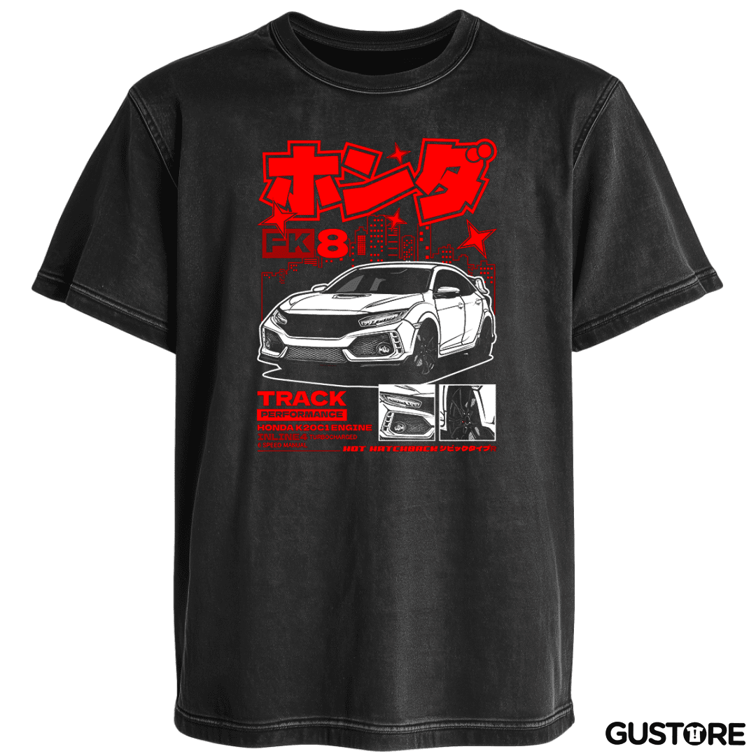 Polera desgastada Honda Type R