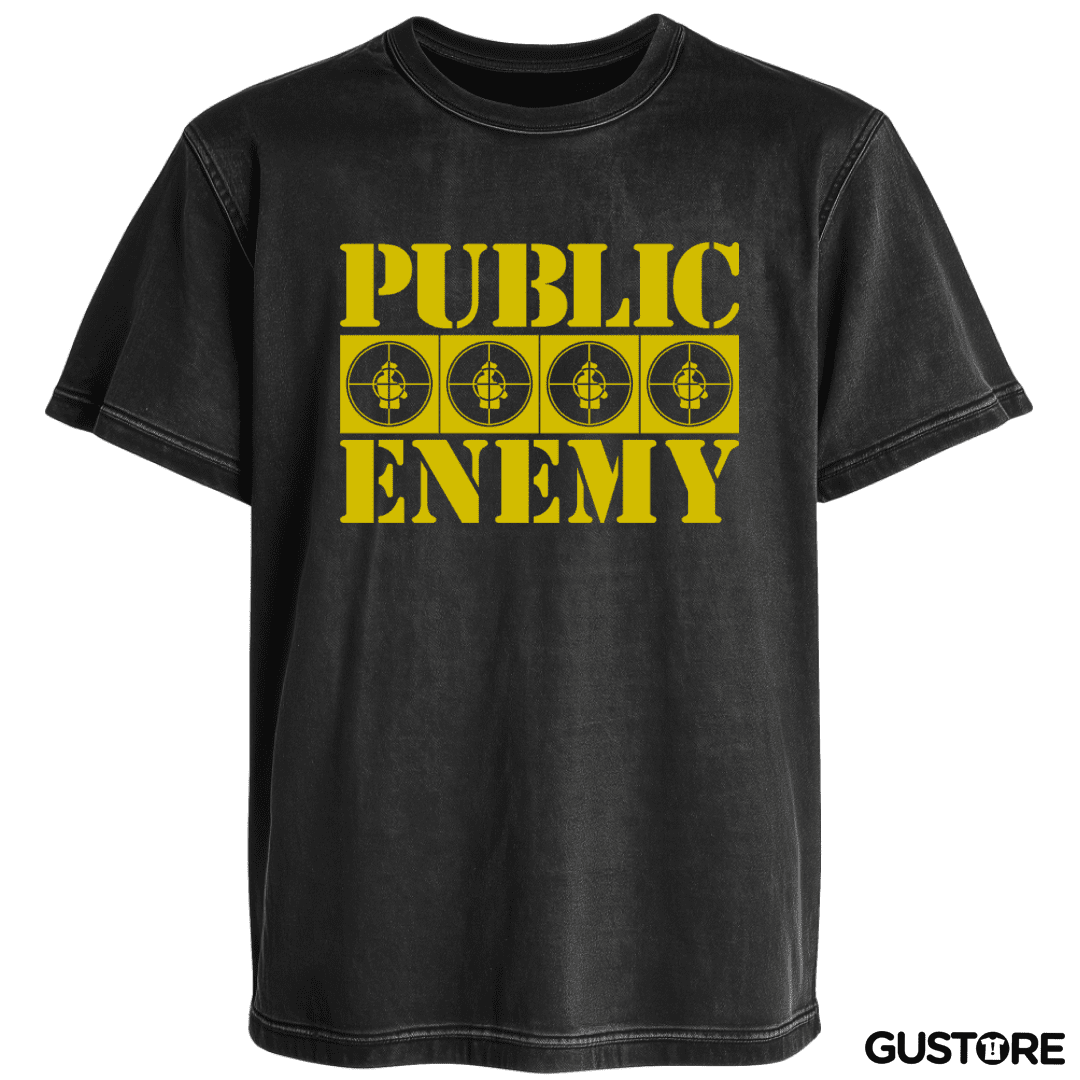 Polera desgastada PUBLIC ENEMY YELLOW