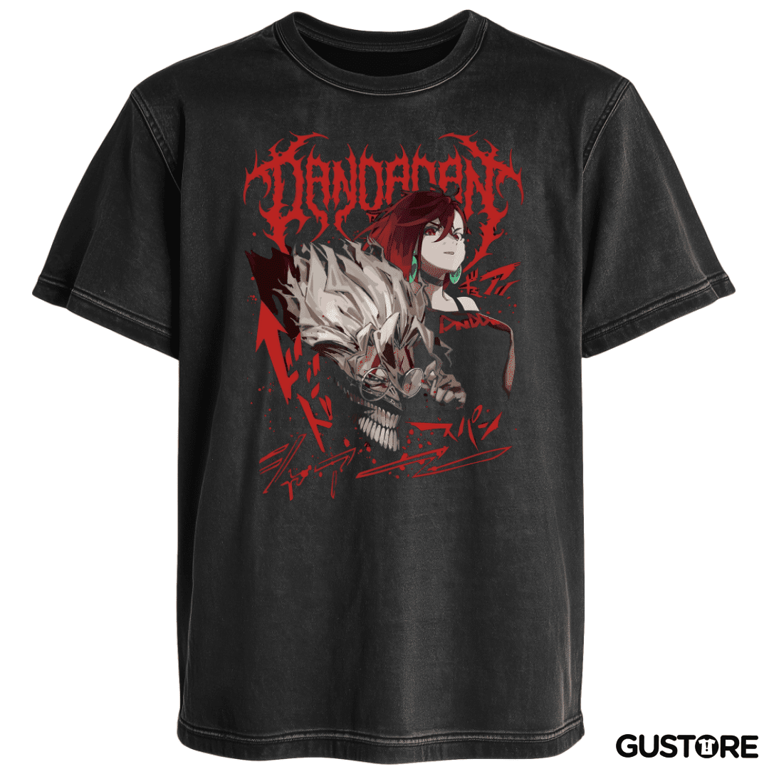 Polera desgastada DandaDan Okarun x Momo