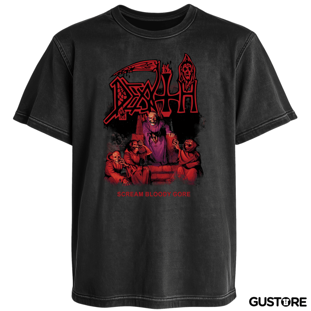 Polera desgastada Death Scream Bloody Gore 