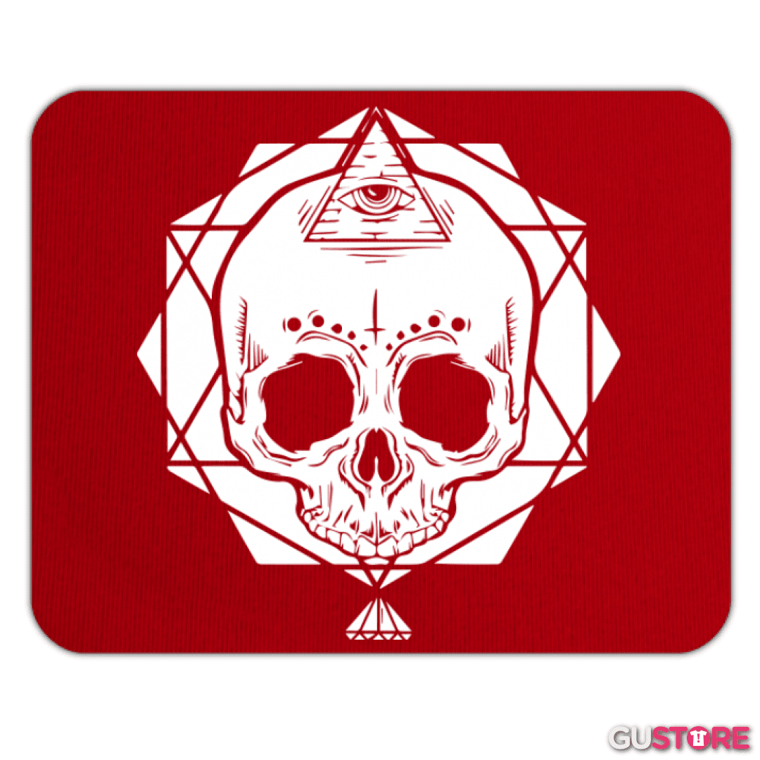 Mousepad White Skull