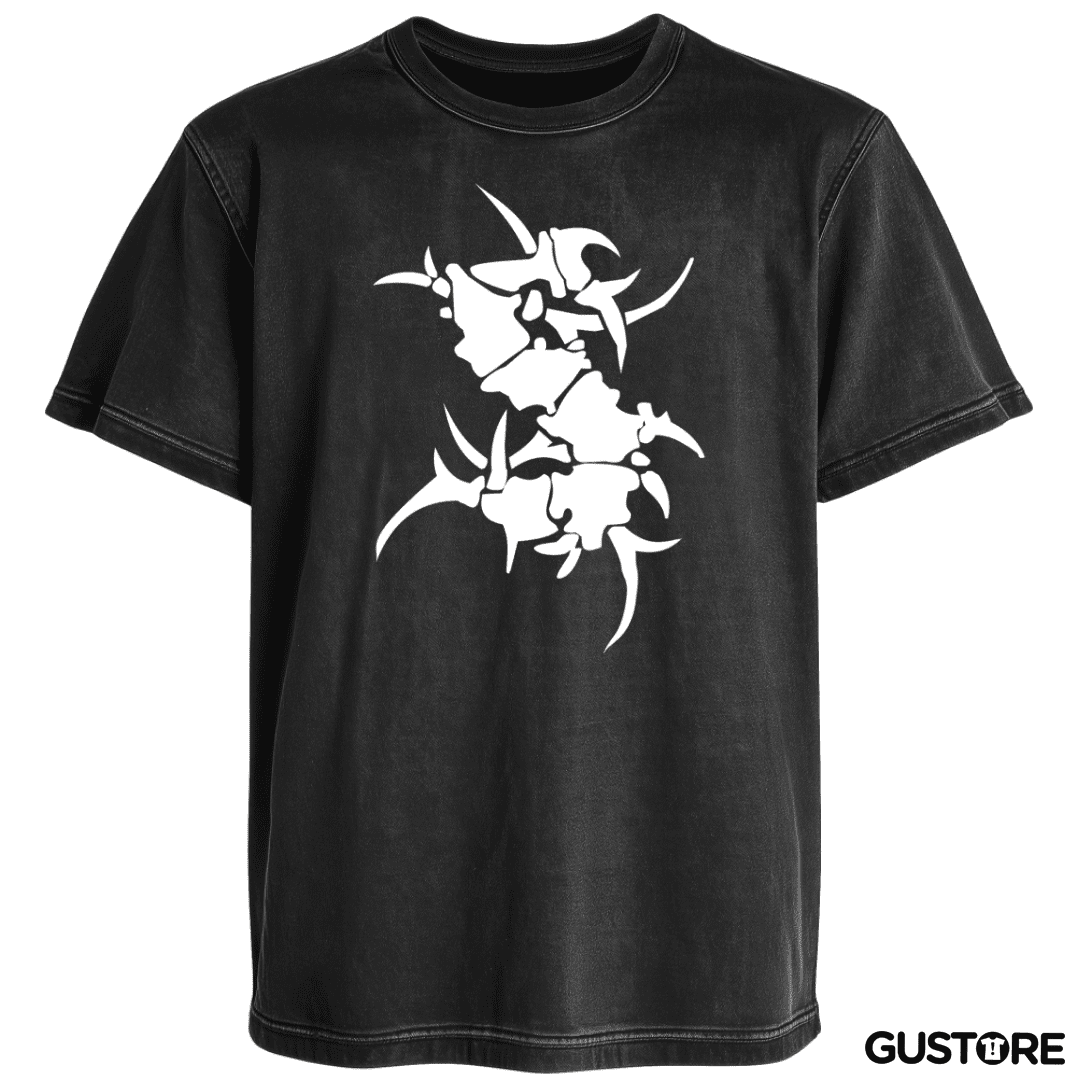 Polera desgastada S de Sepultura