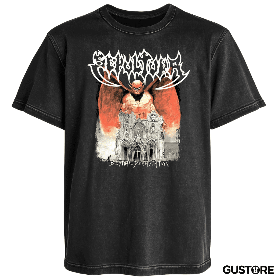 Polera desgastada Sepultura Bestial Devastation