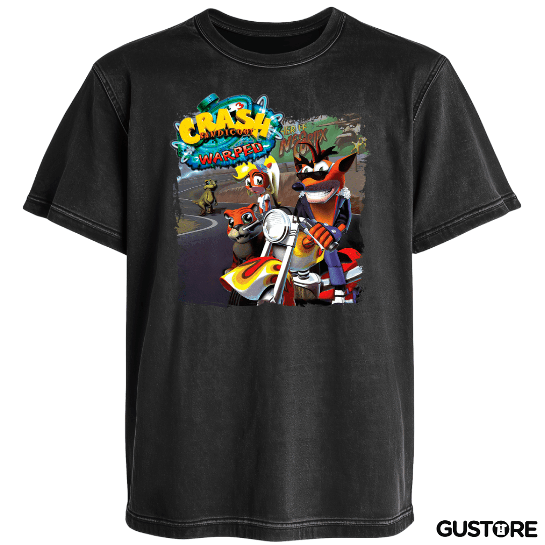 Polera desgastada Crash Bandicoot 3 Warped