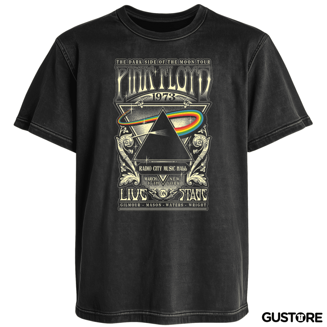 Polera desgastada Pink Floyd Dark Side 73