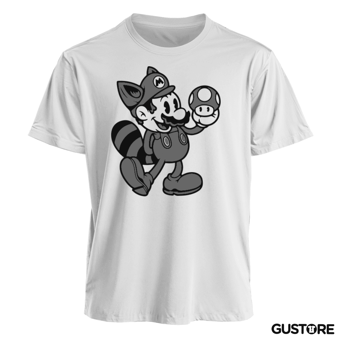 Polera Super bigote bross black and white