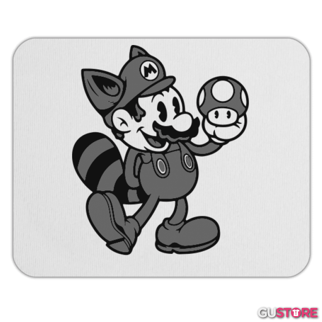 Mousepad Super bigote bross black and white
