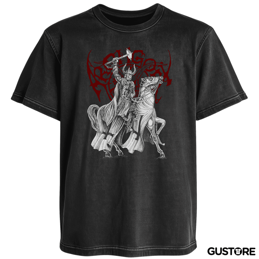 Polera desgastada Archgoat Satanic Crusader