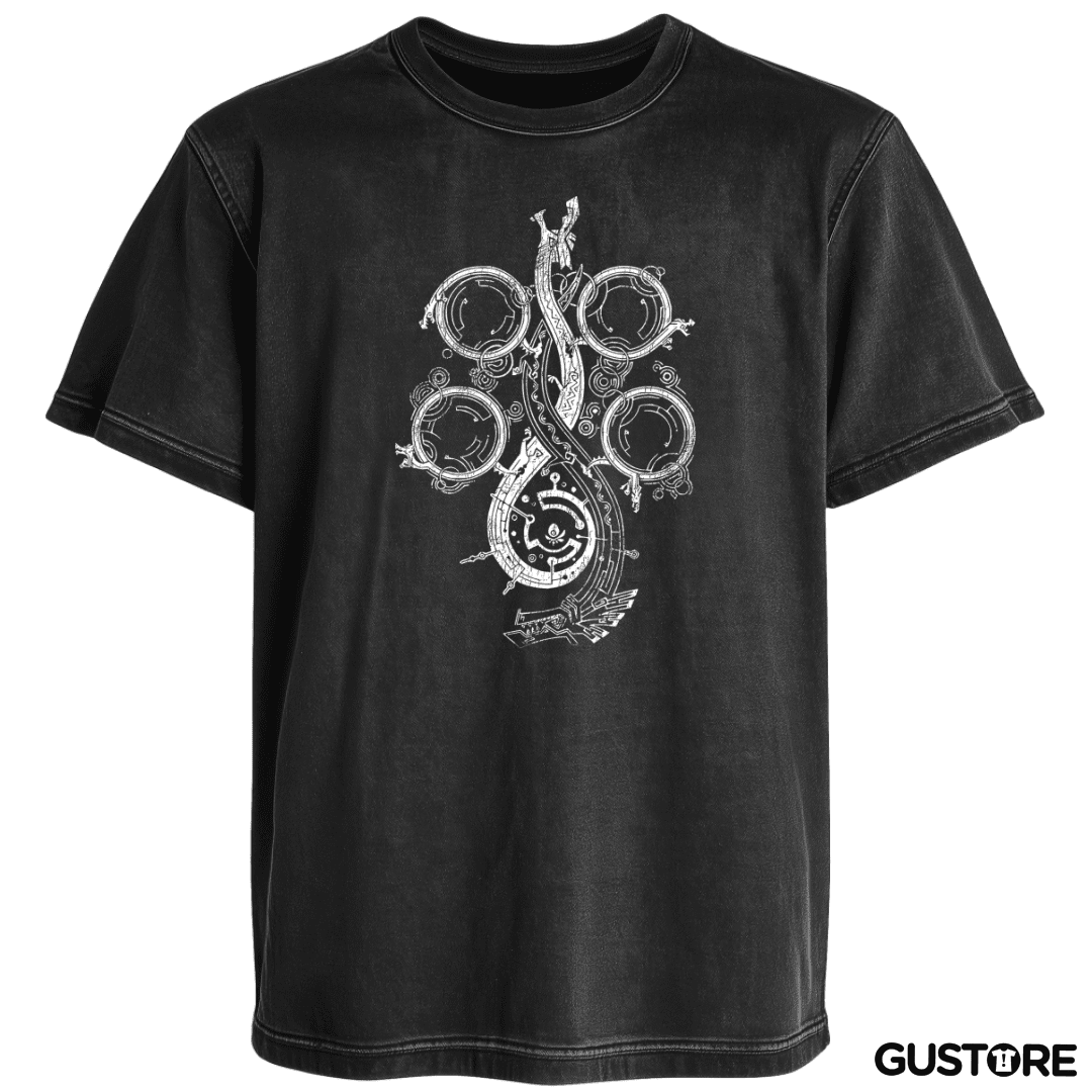 Polera desgastada Monster Hunter Wilds Logo B