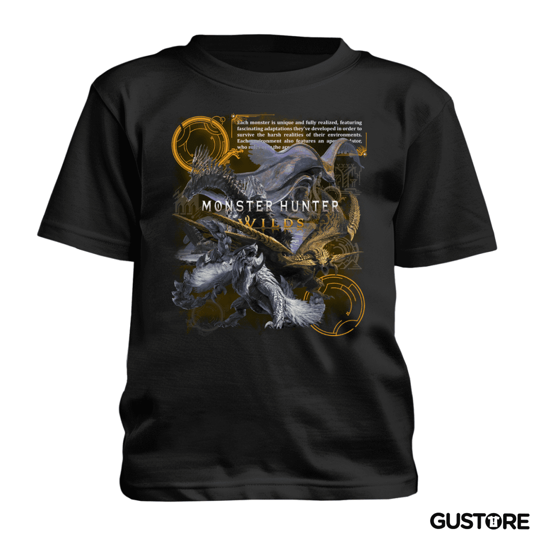 Polera de niño MH Wilds Monsters