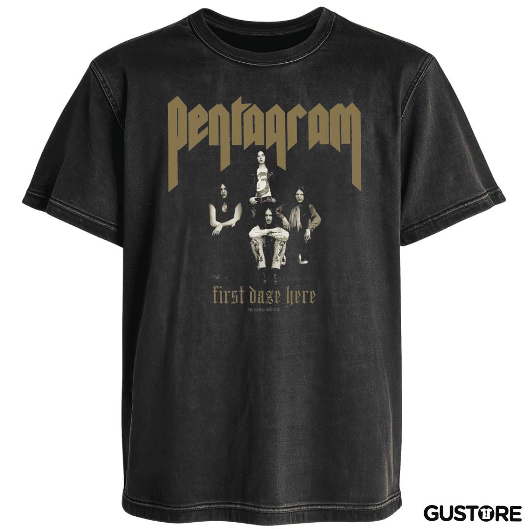 Polera desgastada Pentagram First Daze Here