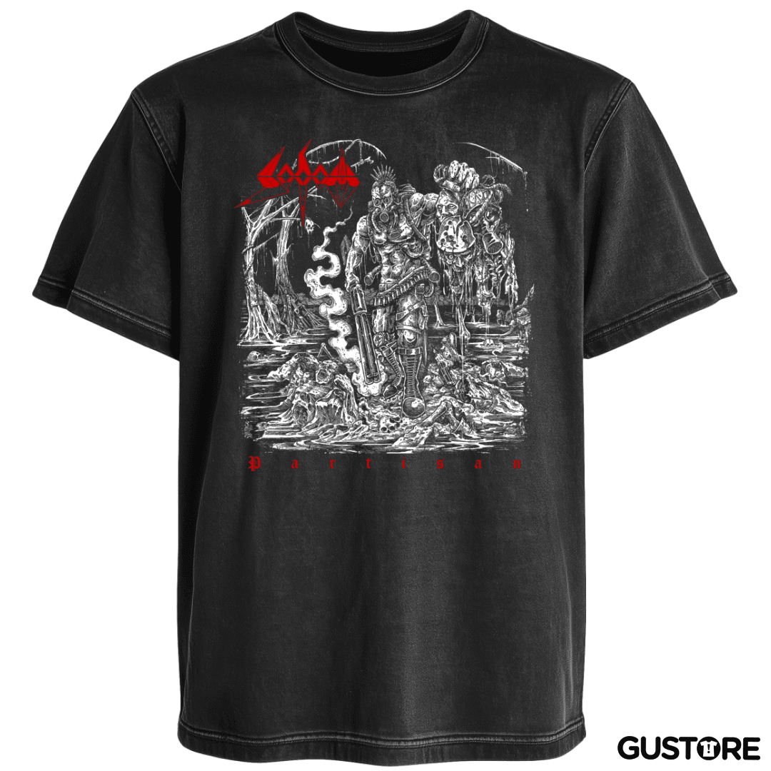 Polera desgastada Sodom Partisan