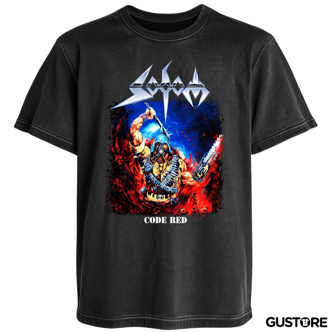Polera desgastada Sodom Code Red