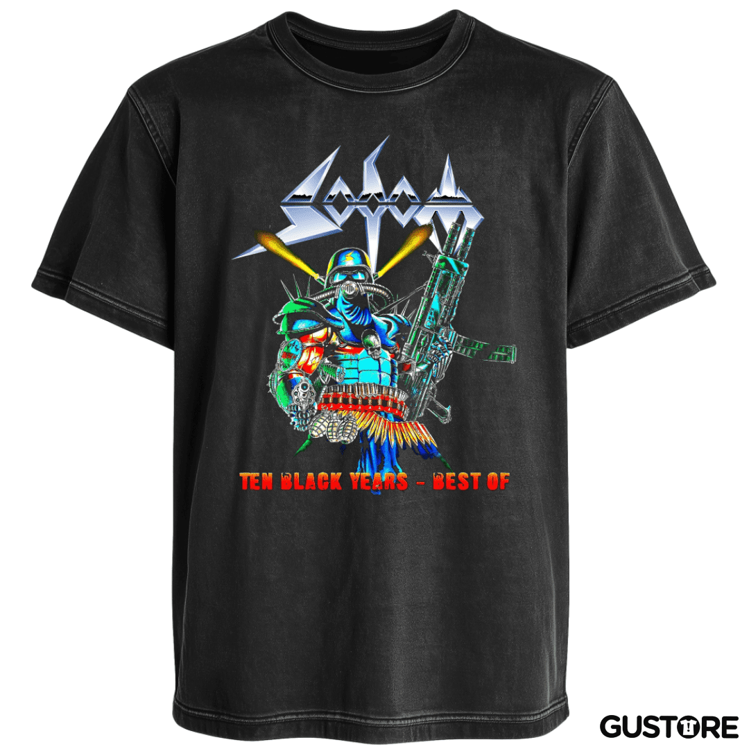 Polera desgastada Sodom Ten Black Years